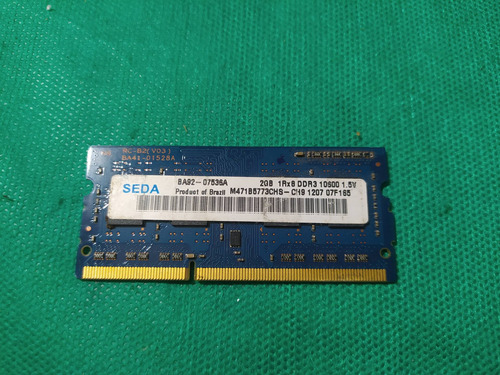 Memória Seda Ddr3 10600 2g Para Notebook (Usado)