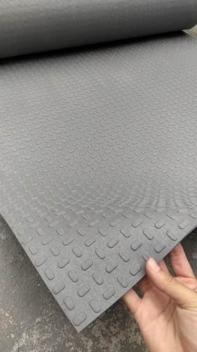 Manta De Borracha Grão Feijão Preto De 3mm-rolo 1.00x80cm