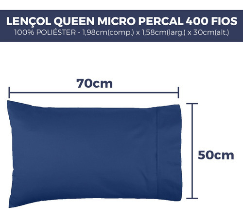 Jogo De Lençol Elástico Cama Casal Queen 3 Peças 400 Fios Cor Tabaco(marrom)