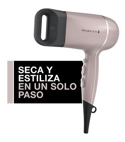 Combo Secadora + Alaciador C/ Ceramica Remington Wet 2 Style Color Rosa