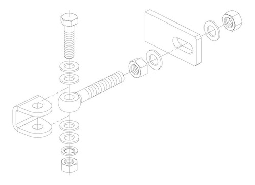2pz De Bisagras 180° M22 Soldable De Acero Galv Para Ptr