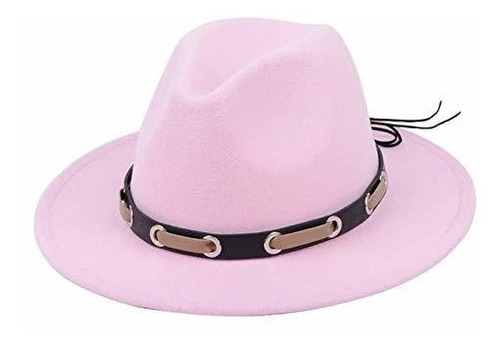 Sombrero Fedora De Fieltro De Lana Para Mujer