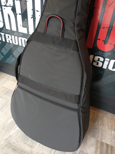 Imagen 3 de 10 de Funda Guitarra Acustica Full Acolchada Impermeable Mochila