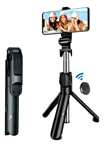 Tripé Bastão De Selfie Controle Bluetooth Para Celular 360°