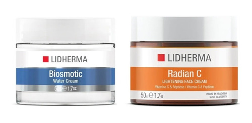 Kit Biosmotic Water Cream + Radian C Face Cream Lidherma