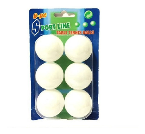 Pelotitas Ping Pong Blister X 6 Unidades Naranja/blanco