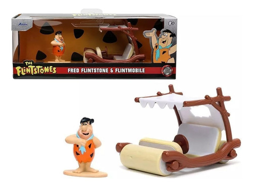 Auto Y Figura De Los Picapiedras Troncomovil Marca Jada 1:32