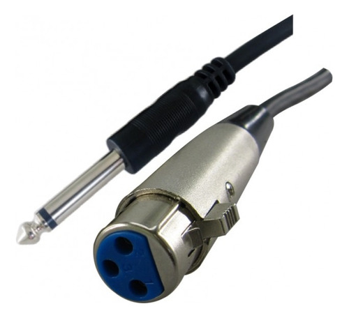 Cable 1 Plug 1/4  Mono A Jack Cannon 3 Metros