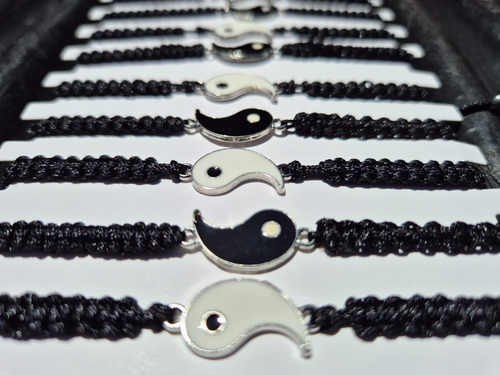 Set 12 Pulseras Para Parejas Ying Yang Novio Amigo Amor Dije Pereja 1 15 Cm