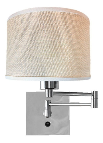Imagen 6 de 10 de Apliques Pared 2 Veladores Modernos Pantalla Arpillera Led