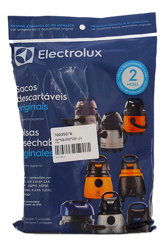 Descartáverl 3 Un Para Aspiradores Electrolux 70035078  7737