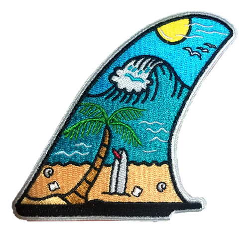 Parche Patchclub Surf Fin Wave & Beach Patch Aventura Al 