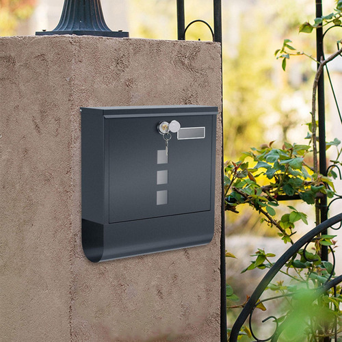 Buzón De Pared Con Cerradura, Decoración De Gris