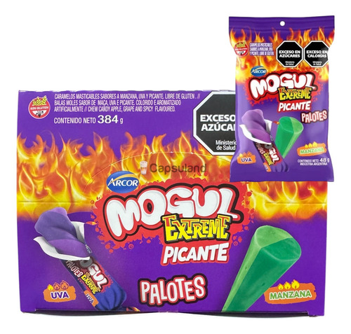 Palotes Mogul Extreme Picante Uva Y Manzana 48u 8 X6u