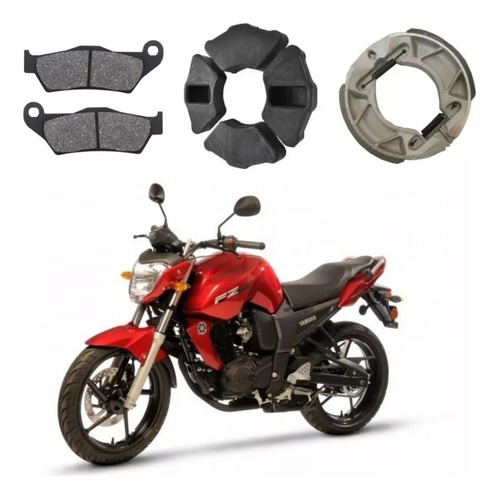 Kit De Frenos Yamaha Fz 16 (pastillas + Balatas + Damper) 