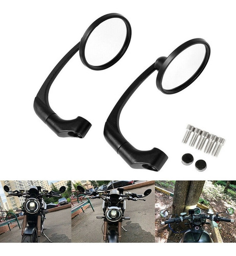 Imagen 7 de 10 de Espejos Moto Cafe Racer Scrambler Honda Bajaj Ducati Yamaha