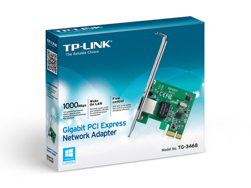 Imagen 4 de 6 de Placa De Red Pci Express Tp-link 10/100/1000 Tg3468 Gigabit
