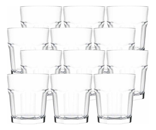 Vaso Vidrio Bristol Whisky Nadir 320ml Pack X12 Transparente