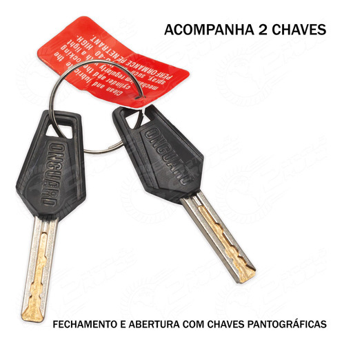 Candado en U para bicicleta Onguard Neons 8152, color naranja