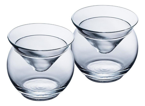 Copas De Martini Sin Tallo Con Vasos Enfriadores