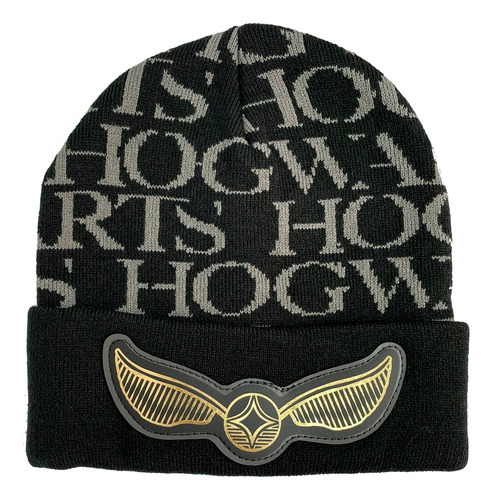 Gorro Tejido Color Negro Con Logo De Snich Harry Potter