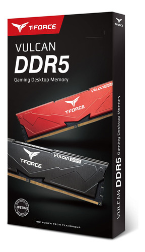 Memoria Ram Team Group T-force Vulcan 16x2gb, 5200mhz, Ddr5