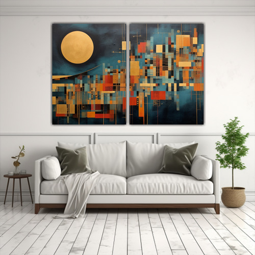 100x75cm Cuadro Abstracto En Movimiento Circular Ascendente
