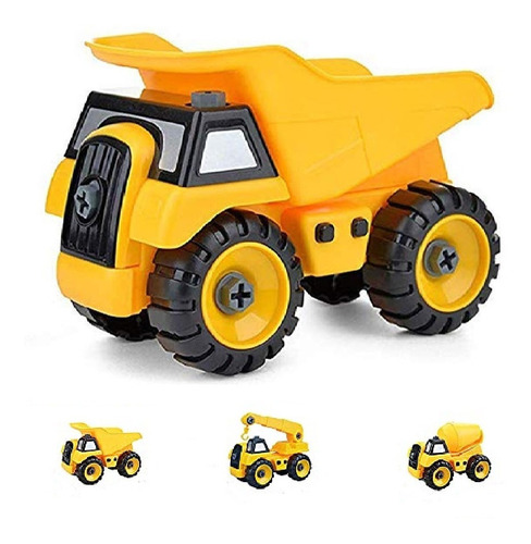 Camionsito 3 En 1 Carrito Grua Construccion Tractor Juguete