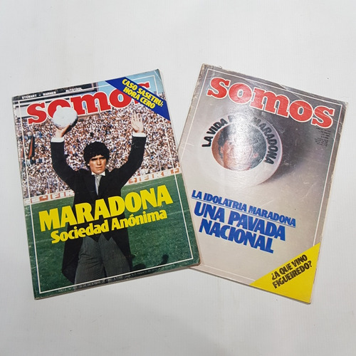 Antigua Revista Maradona Debut Somos Lote X 2 Mag 59784