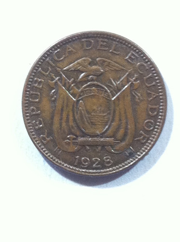 Moneda De Ecuador 1¢  1928 Escasa .