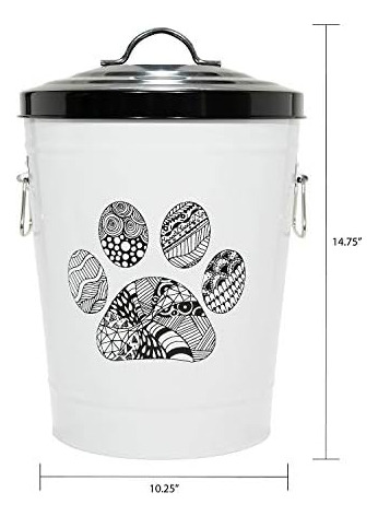 Amici Pet, Zentangle Pet Food Contenedor De Almacenamiento D