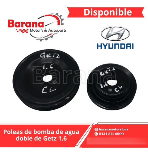 Poleas De Bomba De Agua Doble Getz 1.6