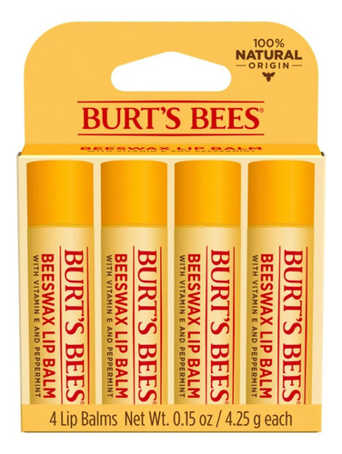 Burt's Bee Lip Balm Com Vitaminas E Hortelã
