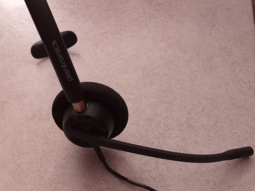 Diadema Plantronics Hw510 Con Adaptador 3.5 (Usado)