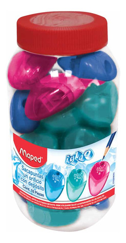 Sacapuntas Maped Igloo Con Deposito Bote Con 18 Piezas