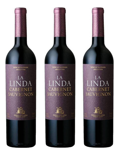 Kit 03 Unidades Vinho La Linda Cabernet Sauvignon 750ml