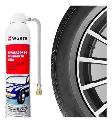 Spray Repara Pinchazos Neumaticos Wurth 170ml Automotriz