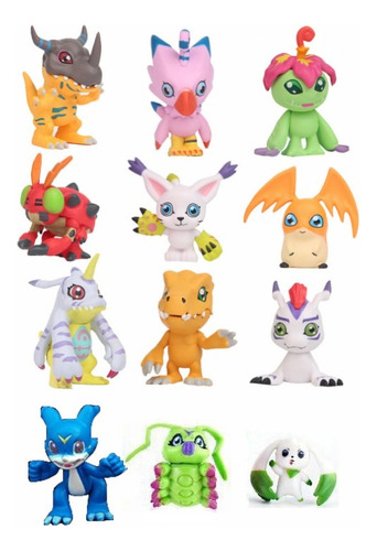 Adorno Modelo Digimon Little Monster 12 Piezas