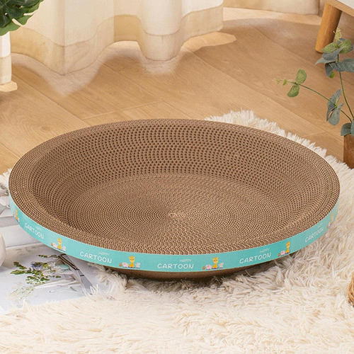 Cardboard Cat Scratcher, Extra Large Round Bed