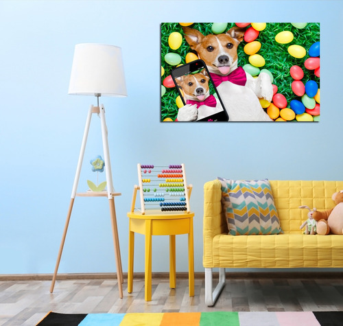 Vinilo Decorativo 50x75cm Selfie Canina Jack Russell Funny