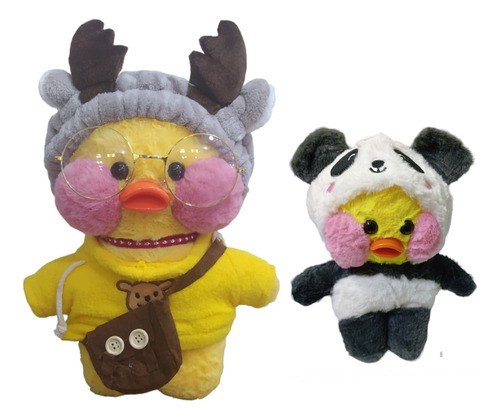 Peluche Patito Tick Tock + Mini Patito 