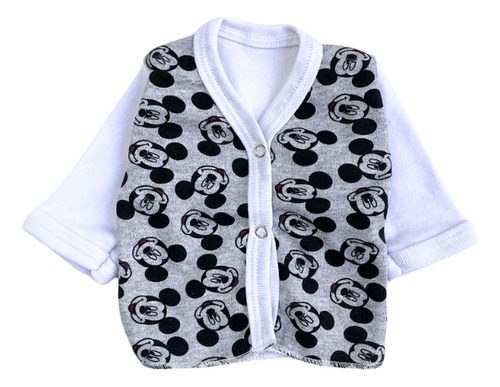 Ajuar De Mickey Para Bebe Recien Nacido De 3 Piezas Gris Rn