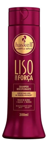 Kit C/ 4 Haskell Shampoo Liso Forca 300ml