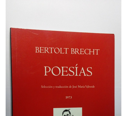 Libro  Bertolt Brecht    Poesías