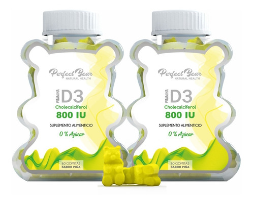 Vitamina D3 Perfectbear - Gomitas Sin Azúcar 2 Meses