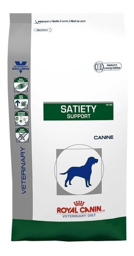 Alimento Royal Canin Veterinary Diet Canine Satiety Support para cão adulto todos os tamanhos sabor mix em sacola de 10kg
