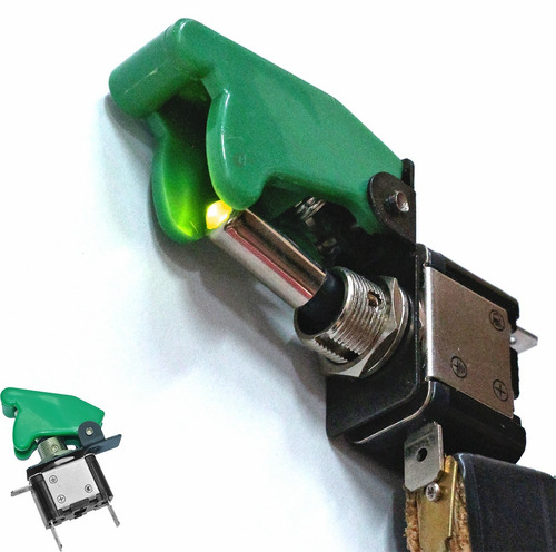 Imagem 1 de 1 de Chave Botão Caça C/ Led Neon Vermelho Tictac Som Nitro Turbo