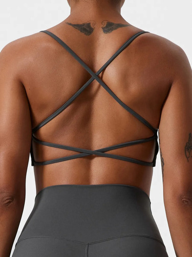 Sujetador Top Deportivo Mujer Tirantes Finos Lycra Soft Gym