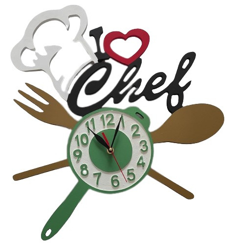 Reloj Chef Mdf Personalizados, Ideal Para Regalos