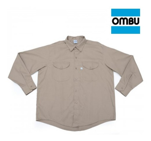 Imagen 2 de 5 de Camisa De Trabajo Ombu Original Tela Grafa - Talle 38 Al 48